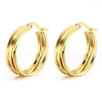 Hoop oorbellen TooCnipa 2022 Brand Metal Elegant Earring Woman Vintage Gold Color Koreaanse statement Accessoires Brincos Brincos