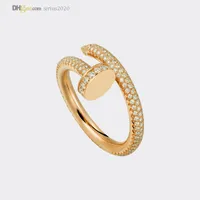 Nail Ring Designer Ring For Women Men Carti Rings Diamond-Paved Gold Band Luxury Jewelry Accessories Titanium Steel Gold-Plated Never Fade Not Allergic 21491608