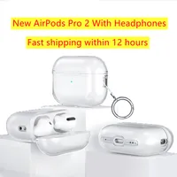 AirPods Pro 2 AirPods 3 Bluetooth 이어폰 스마트 터치 볼륨 2 번째 세대 헤드폰 이어폰 표지 포드 헤드폰이있는 방지 방지 끈 헤드폰