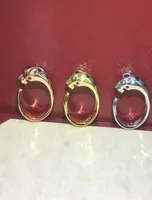 Panthereシリーズリングダイヤモンド品質高級ブランド18 K Gilded Rings for Woman Brand Design Diamond Anniversary Gift 9252075891を販売