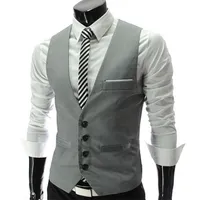Mens Vests Vest Mens Suit Business Vest Casual жилет формальный костюм Gilet Slim Formal Style в жилеле.