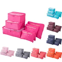 Banabanma 6pcs set Bolsa de almacenamiento de viaje en la bolsa Organizador de equipaje Bolsas de embalaje de cubo para ropa241n