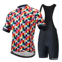 Racing Sets Fualrny Cycling Jersey Set Summer Mountain Bike Clothing Breathable MTB Bicycle Sportswear Suit Man Clothes