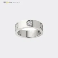 Rings de diseñadores Anillo de amor Carti Band 3 Diamantes Ring Silver Women/Men Jewelry Luxury Titanium Steel-Plated NUNCA FADER NO ALERGIC 21491608