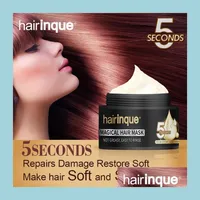Shampooing revitalisant 50ml Hairinque Traitement magique Masque cheveux hydratant nourrissant 5 secondes réparations dommages Restore Soins doux Dr Dhvnl
