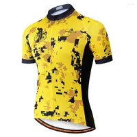 Racing Jackets Miloto Genuine Men's Short Sleeve Cycling Jersey Bike Shirt Breathable Quick Dry Reflective Strips Sports Polyester