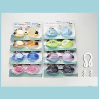 Brille neues Anti-Fog Schwimmen mit Nasenclip-Ohrstöpsel-Brille für ADTs und Kinder Allgemeines flaches Schwimmabfall 2 Otom