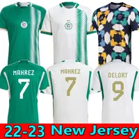 Algerie Soccer Jersey Mahrezファン2022ホームアウェイBounedjah Feghouli Bennacer Atal 22 23 Algeria Maillot de Foot Algeria Men Kids Kit Football Shirt