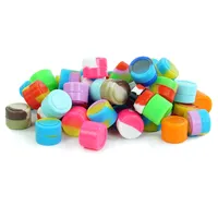 E-sigaretaccessoires 2 ml 100 stcs/lot mini goedgekeurde ronde opslag rookolie gladde siliconen container dab potten kleurrijk