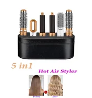 Curling Irons 5 in 1 Hair Dryer Heat Comb Curler Professional Iron Straightener Styling Tool Household Combination Kit 221031