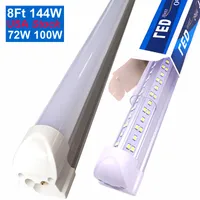 Super Bright LED 형광성 튜브 조명 에너지 절약 T8 통합 V 자형 조명 비품 슈퍼마켓 주차 워크숍 알루미늄 플라스틱 하우징 램프 Crestech