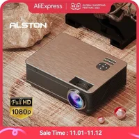 Projectors ALSTON M5S M5SW Full HD 1080P Projector Support 4K Android WiFi 7000 Lumens Smart Phone TV box with Gift 221031