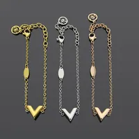 Bracelets de charme Titanium Steel LVS Lettre 18k Bracelet Gold Bijoux Luxury Love Bangles pour hommes Bijoux-6 Cjewelers