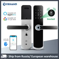 Akıllı Kilit X6 YRHAND Elektronik Su Geçirmez Biyometrik Parmak İzi Kapısı S Bluetooth Dijital Tuş Takımı TTLOCK Uygulaması 221031