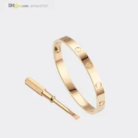 Braccialetti di braccialetti amore braccialetti di braccialetti per donna bracciale oro gioielli di lusso in acciaio in acciaio in acciaio oro non è mai svanito non allergico 21491608