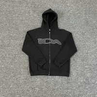 Oversized Embroidery Ida.Sply Zip Hoodie Mens Womens From 11,82