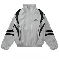Fashion Y2K Mens Windbreaker Jacket Double Zippers From Kong04