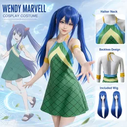 wendy marvell green dress Womens Anime Cosplay Costume Set with Top and Skirts Polyester from Dhgate Others Apparel pantsize-30