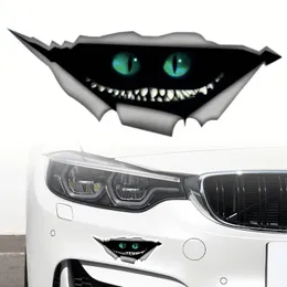 Coppia Decalcomanie Per Fari Beast Eyes - Adesivi Occhi Per Auto, Design Bestiale Stereoscopico, In PET, 20x20 Cm, Decorazione Divertente