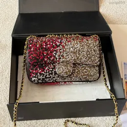 Pochette a forma di sirena con paillettes scintillanti, borsa a tracolla da sera, per banchetto, festa, ballo di fine anno, matrimonio, B-paillettes Magenta, 23*4.5*13cm