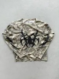 Maglietta Y2K Goth Unisex Con Stampa Gotica Lettere – Manica Corta Larga, Nera Taglia M – Stile Dark Academia Streetwear