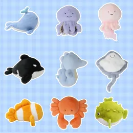 Cute Ocean Animal Octopus Plush Toy Desk Companion Clownfish Backpack Pendant Doll Keychain 220707