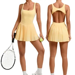 Gonna Da Tennis Con Pantaloncini Integrati Donna | Vita Alta A Pieghe Con 2 Tasche | Per Golf, Corsa, Sport E Tempo Libero | Rosa Taglia XL