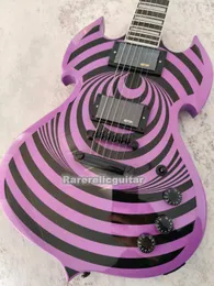 Zakk Wylde Audio SG Electric Guitar Purple Barbarian Black