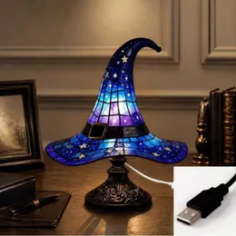 Stained Glass Witch Hat Accent Lamp | Seventh Avenue