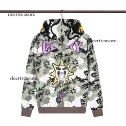 Glo Gang Camouflage Full Zip Hoodie, Casual Streetwear | DHgate
