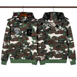 Glo Gang Camouflage Full Zip Hoodie, Casual Streetwear | DHgate
