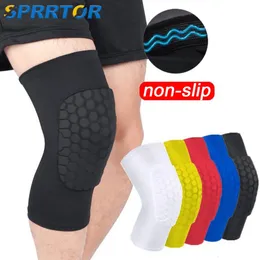 Ginocchiera Sportiva A Compressione Con Inserto A Nido D'ape – Per Basket, Palestra E Running, Protezione E Calore, In Poliestere E Silicone