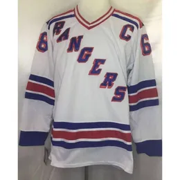 Maillot De Hockey Vintage CCM Jaguars, Blanc, Taille XL Homme, Coupe Pro, Dédicacé
