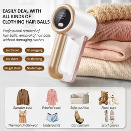 ColdSky Rasoio Elettrico Per Tessuti Ricaricabile, Display Digitale, 3 Velocità, Rimuove Pallini E Pelucchi, Per Maglioni E Cappotti, Beige