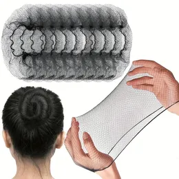 Lot De 10 Filets à Cheveux Pour Bun En Soie Et Crochet - Taille 3 Pouces, Rose Poudré, Pour Danse Et Sport