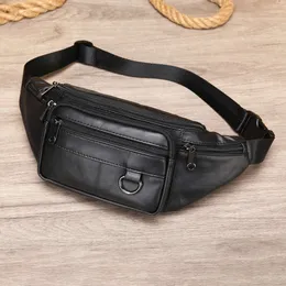 Y2K Vintage Belt Bag with Metal Buckle PU Leather Waist Purse for