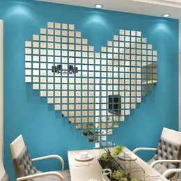 ADESIVI DA PARETE specchio facili da installare lavabili 1 pz neri