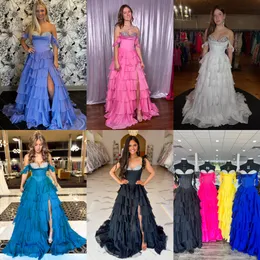 fall a line wedding guest dress Princess A Line Sweetheart Hi-Low Tiered Chiffon Wedding Dress – Demodresses main image 1