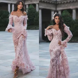 BD9049 Hot Pink Evening Dresses For Women Off Shoulder Long Sleeve Formal  Gowns With Side Slit Simple Prom And Party Dresses From A_beautiful_dress,  $56.34 | DHgate.Com