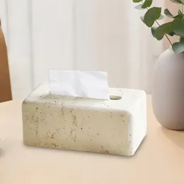 Scatola for fazzoletti bianchi da bagno, distributore di carta igienica rettangolare con molla incorporata, semplice porta tovaglioli Scatole porta fazzoletti da scrivania for soggiorno, sala da pranz