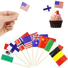 AhfuLife 100/200 Bandiera Stuzzicadenti da Cocktail, Bandiere Stuzzicadenti per Panini, Cibo, Tazze di Carta, Torte, Frutta, Forniture per Feste, Decorazioni Bar (200 Pezzi, Australia