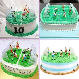 Candela A Forma Di Numero 10 Per Torta - Tema Calcio, Verde, Con Bastoncino E Antigoccia, Decorazione Compleanno - 2