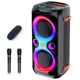 Altoparlante Bluetooth TOMPROAD A52 60W: Potente Stereo Con Subwoofer, Luci LED RGB, Microfono Per Karaoke E Radio FM – Perfetto Per Feste E Outdoor