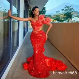 Plus Size Red Mermaid Prom Dress with Beaded Lace Illusion Short Sleeves  Evening Gown for Black Women AM1270 from Dhgate Prom Dresses - price 207.44