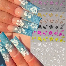 5D Kawaii Nail Art Stickers: Summer Wildflower, Lily & Star
