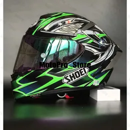  ヘルメット　Ｌサイズ フルフェイス ヘルメット X Spirit III ZX 10RR SHOEI X14 グリーン