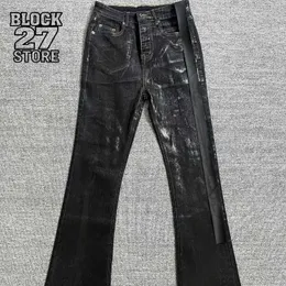 REDDACHIC Mens Casual Flare Jeans Four Seasons TAT Weaving