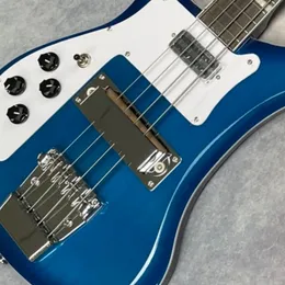 4 弦エレクトリック ベース ギター メタリック ブルー メイプル ボディ