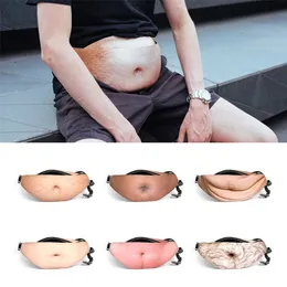 Funny Dad Bag Waist Bags Novelty Beer Fat Hairy Belly Fanny Zipper