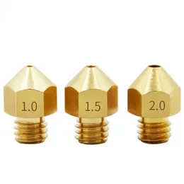 Kit 6 Ugelli In Ottone Per Stampante 3D – 0.2, 0.3, 0.4, 0.5 Mm Per V6 V5 1.75 Mm